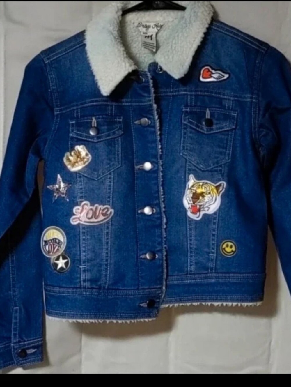 Kids Jean Sherpa Jacket! Retro ! Size 10